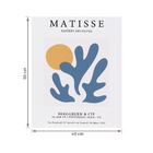 Pôster Matisse Blue Leaf Multicolorido 50x40cm Outlet dos Quadros