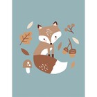 Poster Raposa II Multicolorido 30x40cm Arte Própria