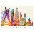 Poster São Paulo Multicolorido 50x70cm Arte Própria