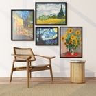 Pôster Van Gogh Noite Estrelada Multicolorido 50x40cm Outlet dos Quadros