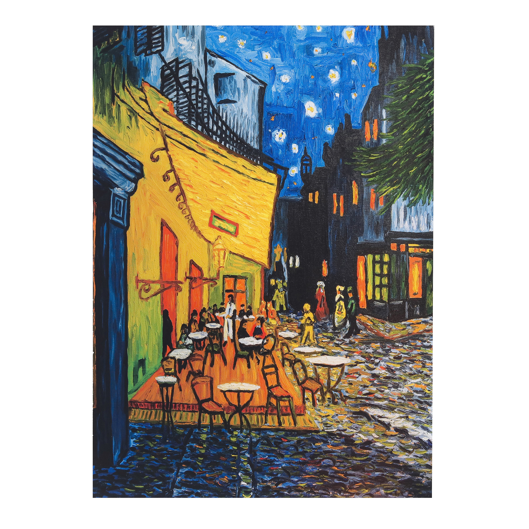 Pôster Van Gogh Terraço Multicolorido 70x50cm Outlet dos Quadros