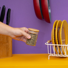 Pote 110ml De Vidro Com Tampa De Bambu Redondo Flat De Mantim