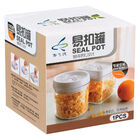 Pote 13x13x13cm 1l Plástico Transp Hermético Pratik