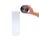 Pote 2000ml De Vidro Com Tampa De Inox Circular Mantimento -