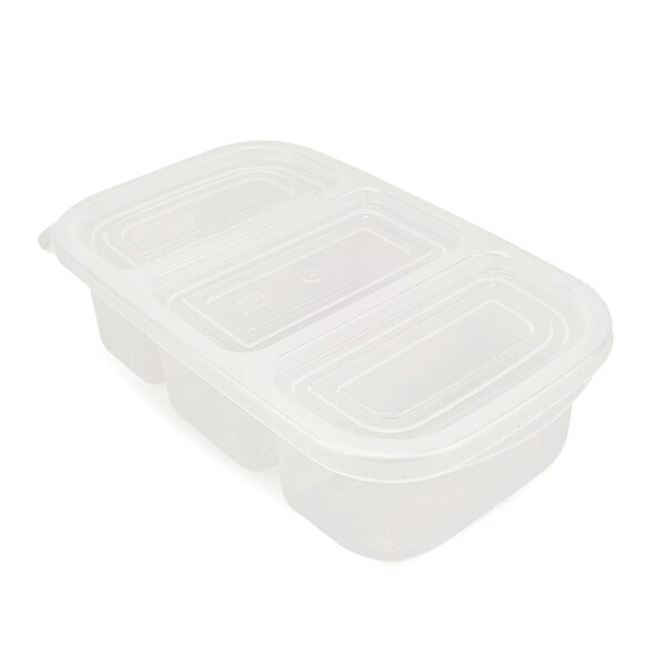 Pote 3 Divisórias Nitron 1,1l Com Tampa Conservador De Alimen