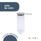 Pote 450ml De Vidro Com Tampa De Inox Circular Mantimento - O