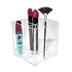 Pote Acrílico Porta Pincéis Canetas Com 4 Nichos