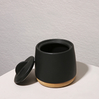 Pote Cerâmica E Bambu Peggy - Preto