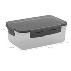 Pote Click Retangular 1280ml Com Tampa Hermética E Trava Chum