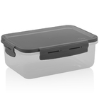 Pote Click Retangular 1280ml Com Tampa Hermética E Trava Chum