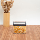 Pote De Acrílico 800ml Com Tampa Transparente Quadrado Empilh