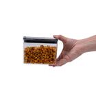 Pote De Acrílico 800ml Com Tampa Transparente Quadrado Empilh