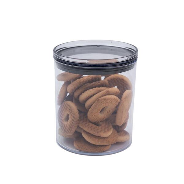 Pote De Acrílico 850ml Com Tampa Transparente Circular Empilh