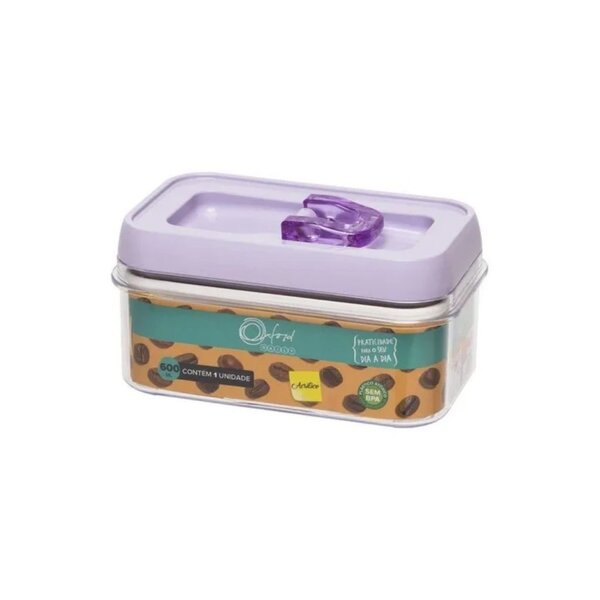 Pote De Acrílico Retangular 600ml - Oxford Porcelanas