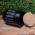 Pote De Biscoitos 850ml Cookies 9x13cm - Wp Connect - Preto