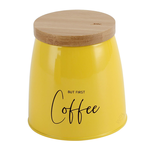 Pote De Café 800ml Aço Carbono 11x12cm - Wp Connect - Amarelo