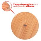 Pote De Cerâmica Hermético Com Tampa De Bambu 3 Peças - Lyor