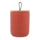 Pote De Cerâmica Hermético Com Tampa De Bambu 3 Peças - Lyor