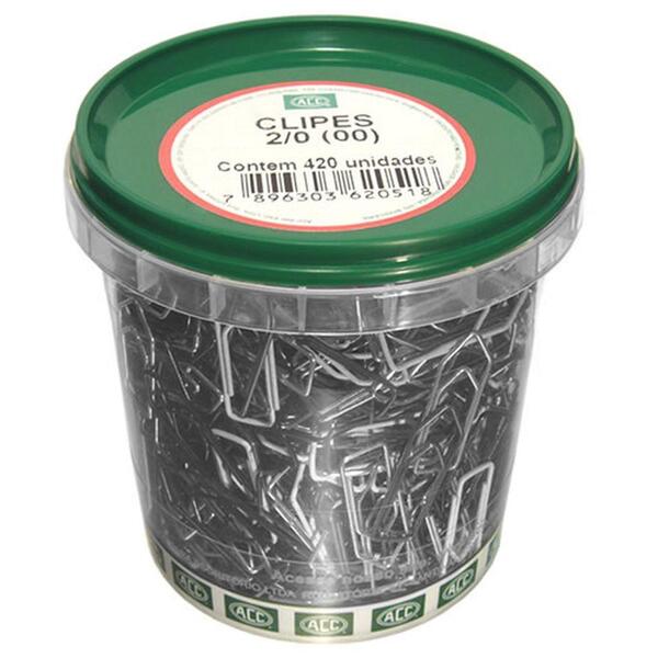 Pote De Clipes 2/0 (00) Galvanizado 420 Unidades - Acc
