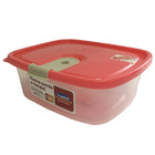 Pote De Plástico Quadrado 750 Ml Com Tampa Fixa E Trava Trio