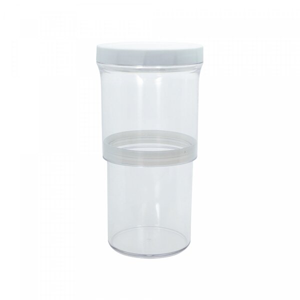 Pote De Plástico Redondo Retrátil Oikos Branco