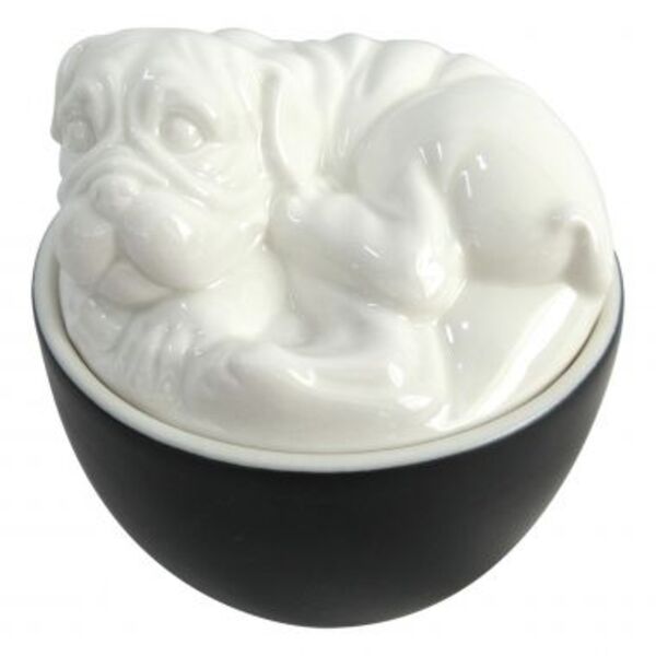 Pote De Porcelana Cachorro 12cm X 12cm X 12cm