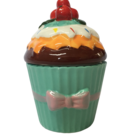 Pote De Porcelana Cupcake Com Tampa Az