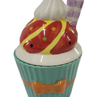 Pote De Porcelana Sundae Com Tampa Vd