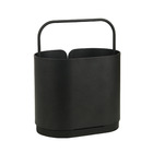 Pote de talheres Preto Metal Delinia