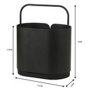 Pote de talheres Preto Metal Delinia