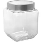 Pote De Vidro 1,2l Gastro Lyor Com Tampa Metal Prata Porta Ma