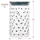 Pote De Vidro 1l Minimalista Tampa Inox Com Vedação Mod3