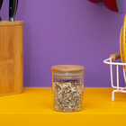 Pote De Vidro 200ml Tampa De Bambu Hermético Redondo - Tüd 20