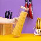 Pote De Vidro 2l Com Tampa De Bambu Hermético Redondo - Tüd L