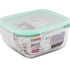 Pote De Vidro 320ml Com Fechamento Hermético 4 Travas Marmita