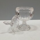 Pote De Vidro Ballon Com Tampa Design Elegante 15x8x8cm Luxo