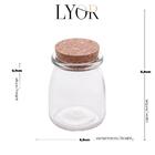 Pote De Vidro Borossilicato Porta Tempero Com Tampa De Cortiç