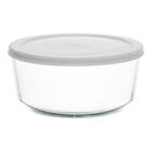 Pote De Vidro Borossilicato Refratário Com Tampa Cinza 236ml