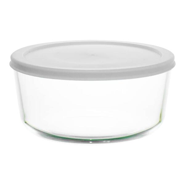 Pote De Vidro Borossilicato Refratário Com Tampa Cinza 236ml