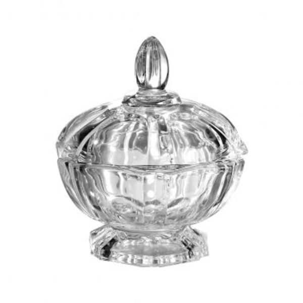 Pote De Vidro Com Tampa 16 2cm X 17cm