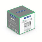 Pote De Vidro Com Tampa De Aço Inox 10cm 0,4 Litros Purezza