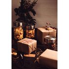 Pote De Vidro Com Tampa De Aço Inox 10cm 0,4 Litros Purezza