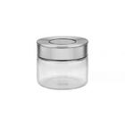 Pote De Vidro Com Tampa De Aço Inox 10cm 0,4 Litros Purezza