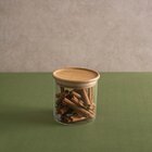 Pote De Vidro Com Tampa De Bambu Circular Empilhável De Manti