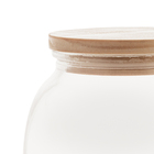 Pote De Vidro Com Tampa De Madeira 1 Litro