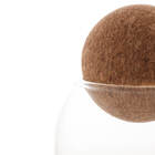 Pote De Vidro Com Tampa Esfera Bola De Cortiça 1,3 Litro