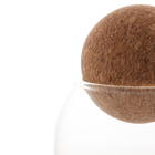 Pote De Vidro Com Tampa Esfera De Cortiça Clean 510ml