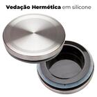Pote De Vidro Com Tampa Hermética Borossilicato E Inox 550ml