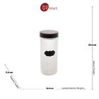 Pote De Vidro Com Tampa Preta Label 11x28cm 2180ml