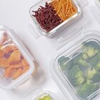 Pote De Vidro Com Tampa Quadrado Hermético Oikos Branco